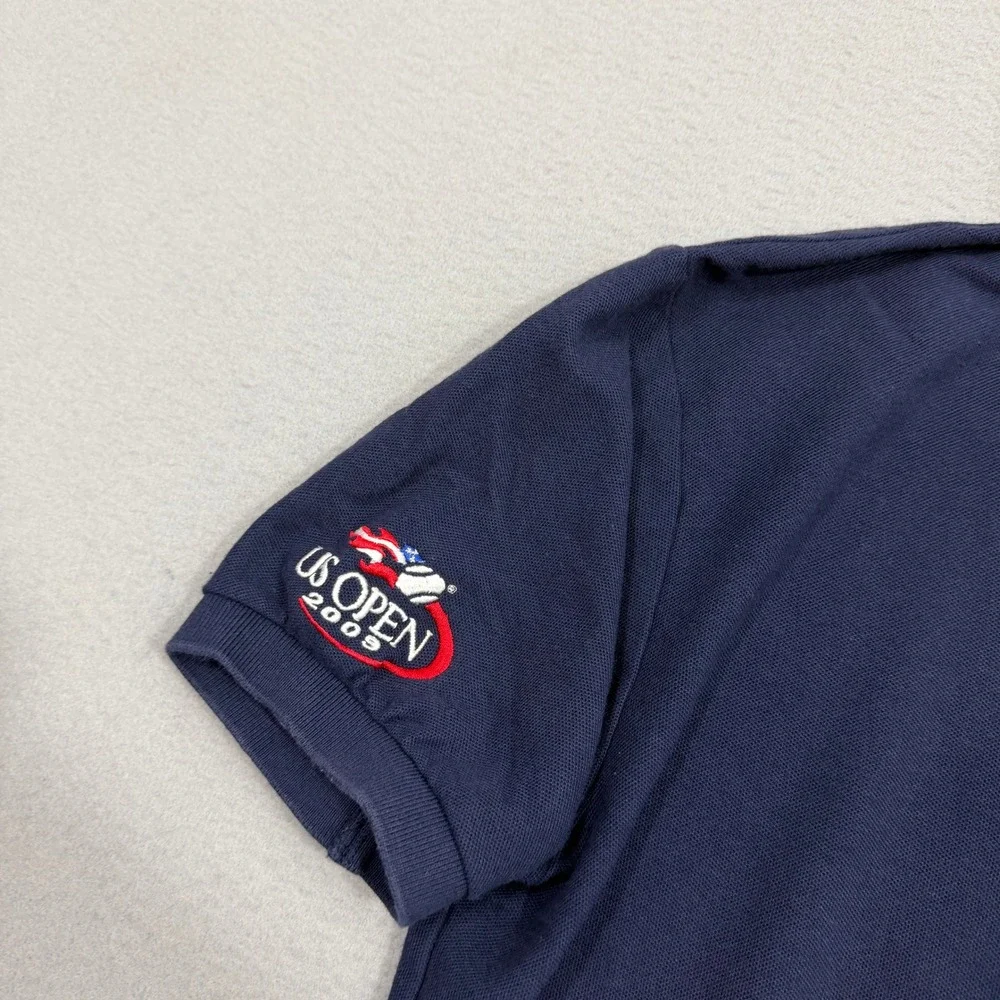 Vintage Polo Ralph Lauren Polo Medium Blue US Open 2009 Big Pony Short Sleeve